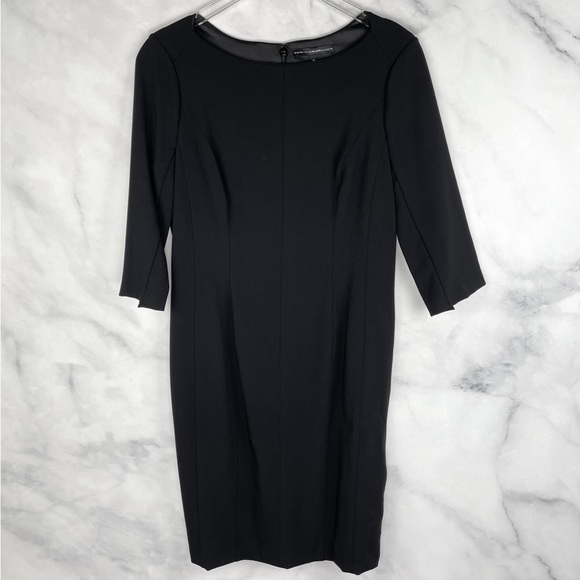 White House Black Market Body Perfecting Split Sleeve Knee Length Sheath Dress - Picture 2 of 9